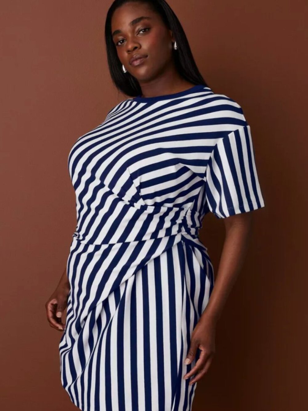 Women's Short Sleeve Striped Jersey Wrap Mini Dress - Rosie Assoulin x Target